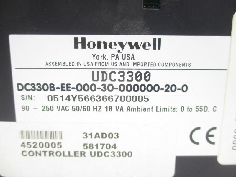 HONEYWELL DC330B-EE-000-30-000000-20-0 90-250VAC UNMP