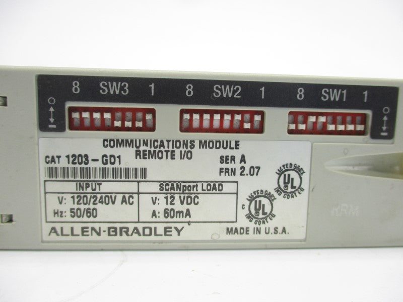 ALLEN BRADLEY 1203-GD1 SER. A F/W2.07 120/240VAC UNMP