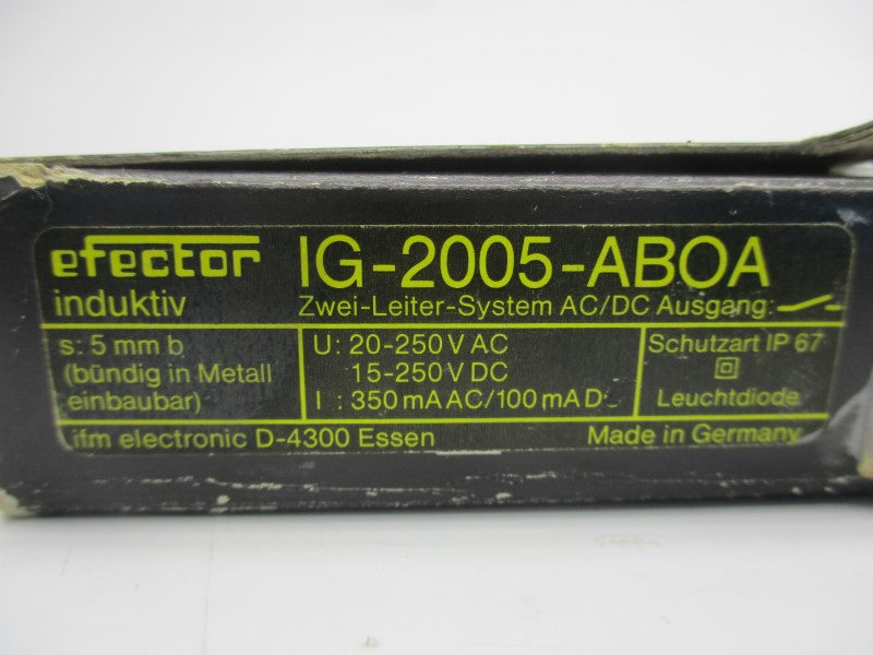 IFM EFECTOR IG-2005-ABOA 20-250VAC NSMP