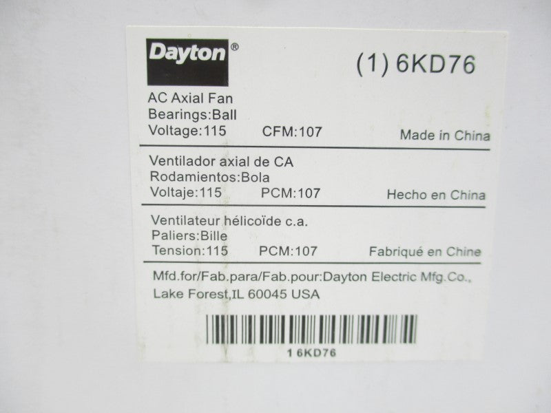 DAYTON 6KD76 115V 0.18/0.21A NSMP