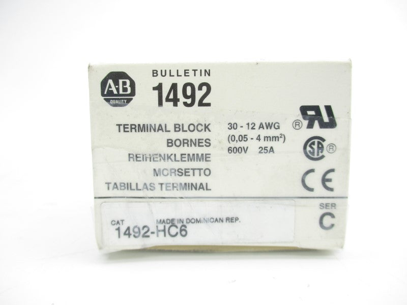 ALLEN BRADLEY 1492-HC6 SER. C 600V 25A  (WH) NSMP