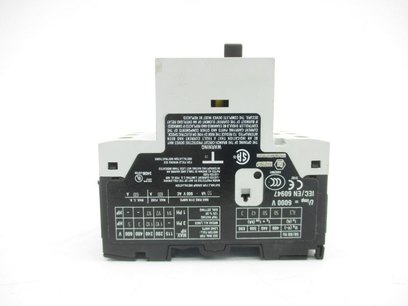 KLOCKNER MOELLER PKZM01-6.3 600V 4.0-6.3A NSMP