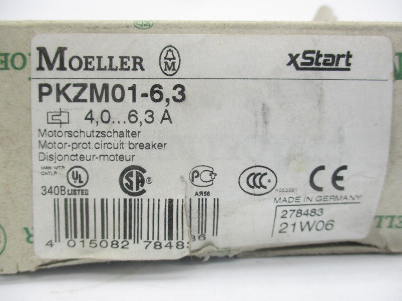 KLOCKNER MOELLER PKZM01-6.3 600V 4.0-6.3A NSMP