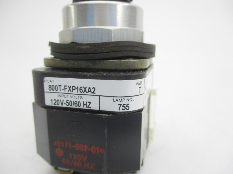 ALLEN BRADLEY 800T-FXP16XA2 SER. T 120V (WH) NSMP