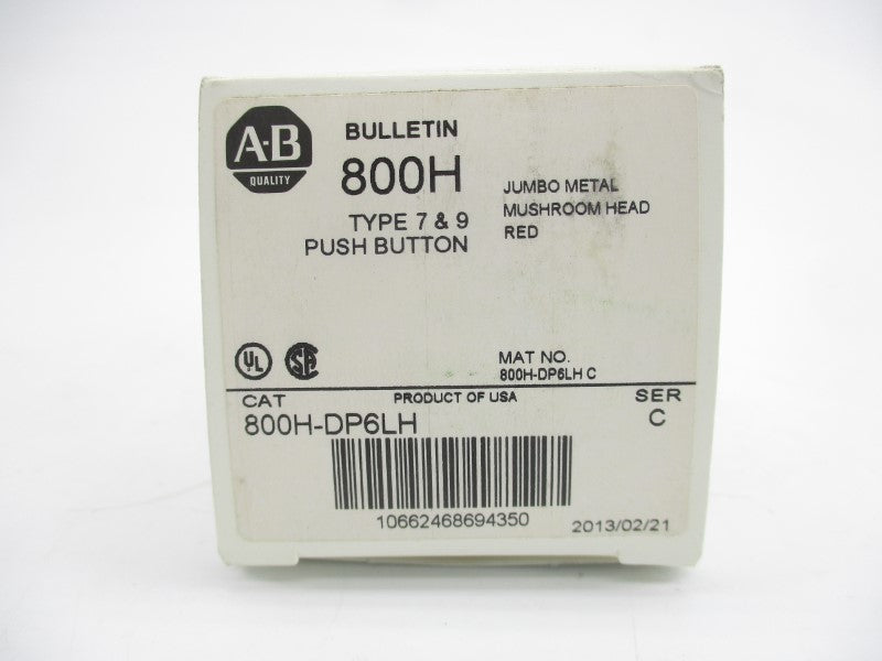 ALLEN BRADLEY 800H-DP6LH SER. C (WH) NSMP