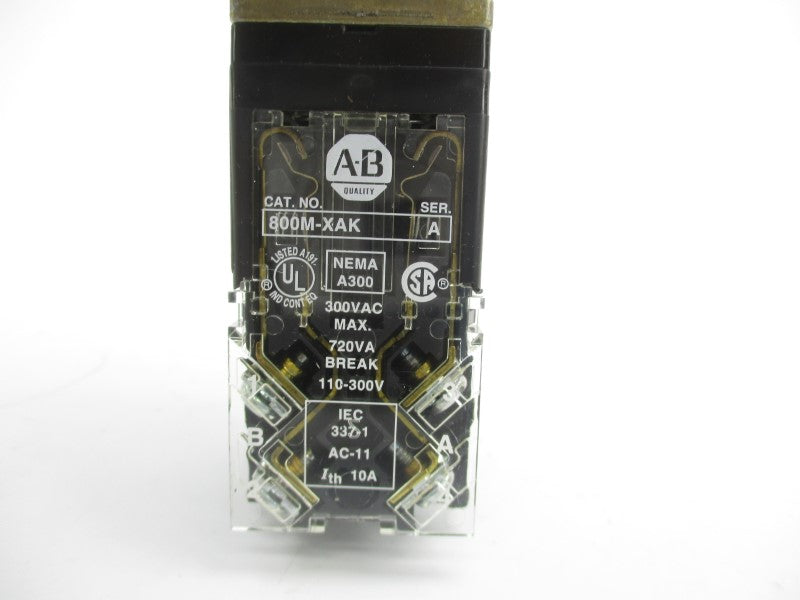 ALLEN BRADLEY 800MR-JK9BBK SER. C 300VAC (WH) NSMP