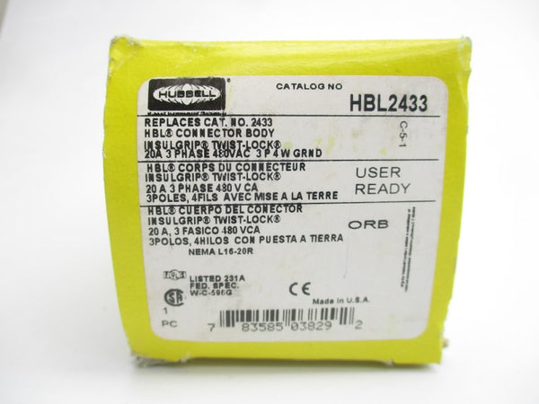 HUBBELL HBL2433 480VAC 20A NSMP
