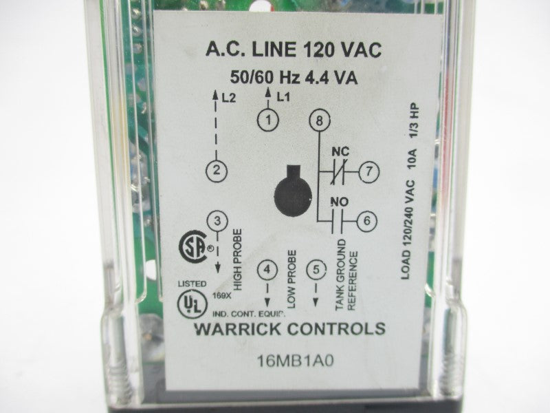 WARRICK CONTROLS 16MB1A0 120/240VAC 10A NSNP