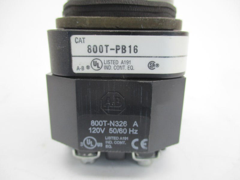 ALLEN BRADLEY 800T-PB16 SER. T 120V (NO BULB) NSNP