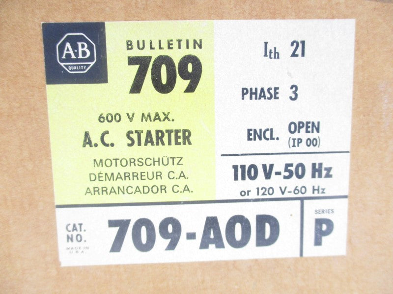 ALLEN BRADLEY 709-AOD SER. P 110/120V 21A (BR/YL) NSMP