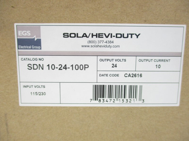 SOLA SDN10-24-100P 115/230VAC 5.0/2.0A NSMP