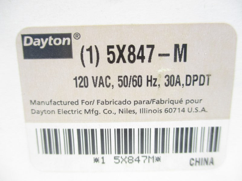DAYTON 5X847-M 120VAC 30A NSMP