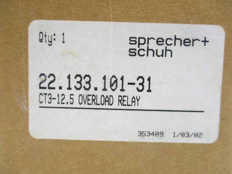SPRECHER+SCHUH CT3-12.5 660V 8.5-12.5A NSMP
