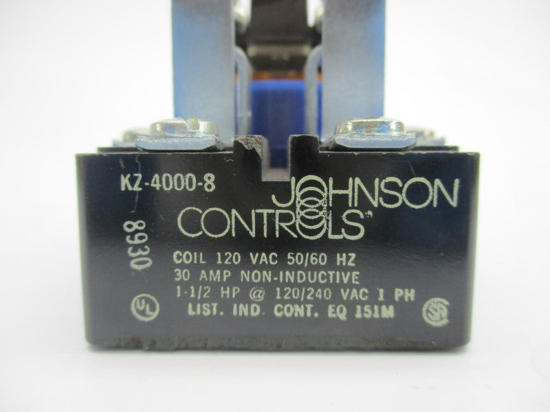 JOHNSON CONTROLS KZ-4000-8 120VAC 30A NSNP