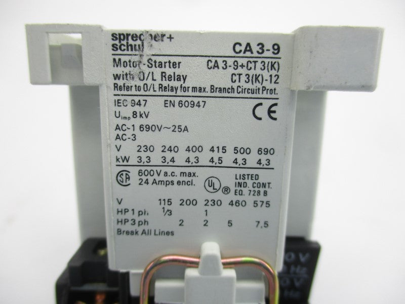 SPRECHER+SCHUH CA3-9-10 110/120V 25A NSNP