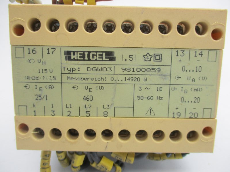 WEIGEL 98100859 DGW03 115V UNMP