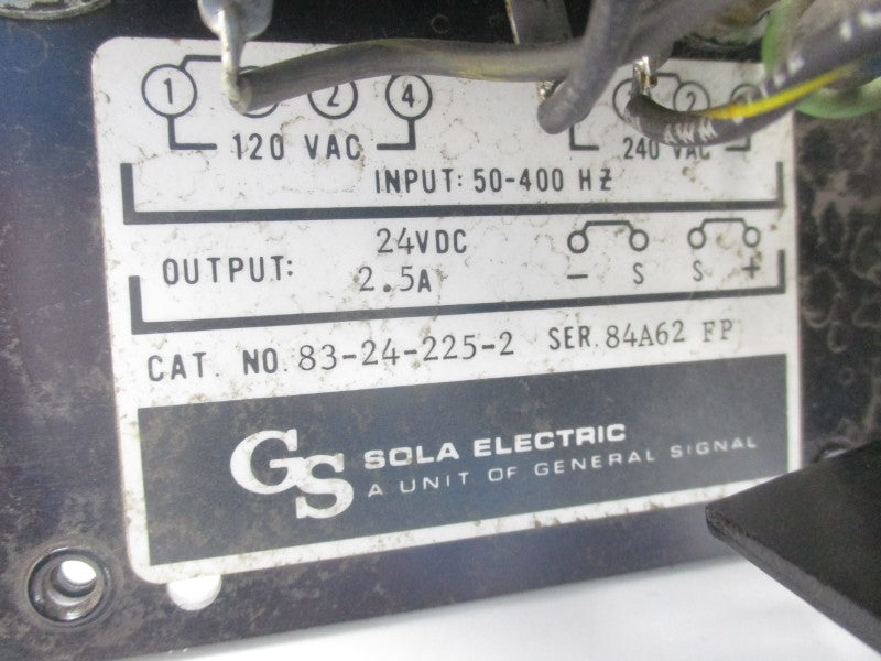 SOLA ELECTRIC 83-24-225-2 240VAC UNMP