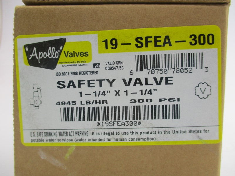 APOLLO VALVES 19-SFEA-300 300PSI 1-1/4" NSMP