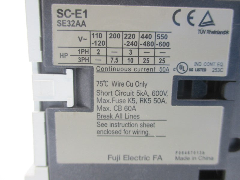 FUJI ELECTRIC SC-E1 SE32AA 110-120V 50A UNMP