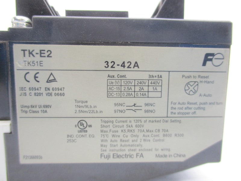 FUJI ELECTRIC TK-E2 440V 32-42A UNMP