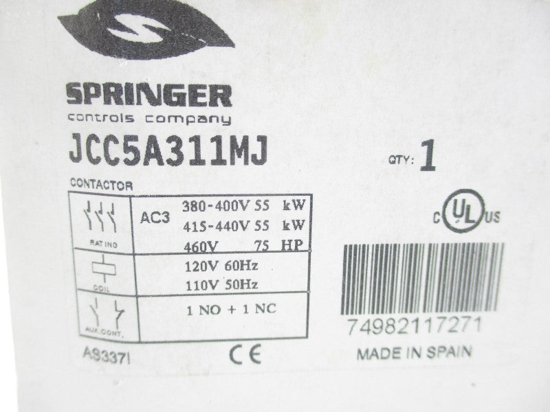 SPRINGER JCC5A311MJ 110/120V 140A NSMP