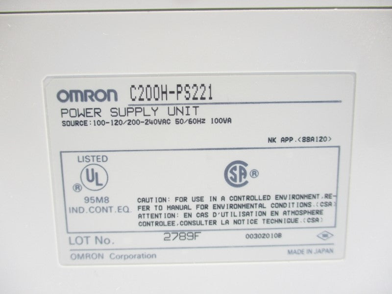 OMRON C200H-PS221 100-120/200-240VAC NSMP