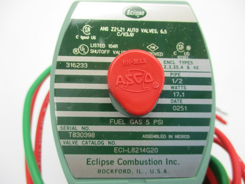 ASCO ECI-L8214G20 110/120V 5PSI 1/2" NSMP