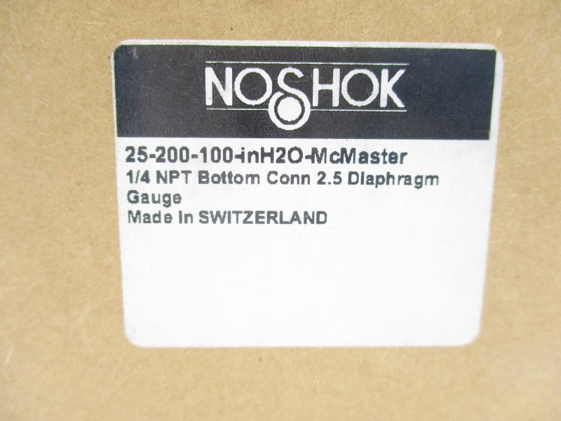 NOSHOK 25-200-100-INH2O 1/4" NSMP