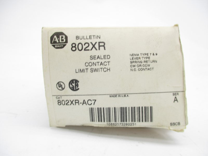 ALLEN BRADLEY 802XR-AC7 SER. A 120-600VAC 30A (WH) NSMP