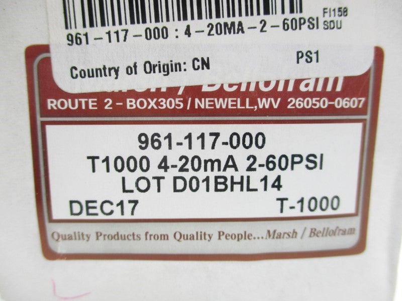 BELLOFRAM 961-117-000 2-60PSI NSMP