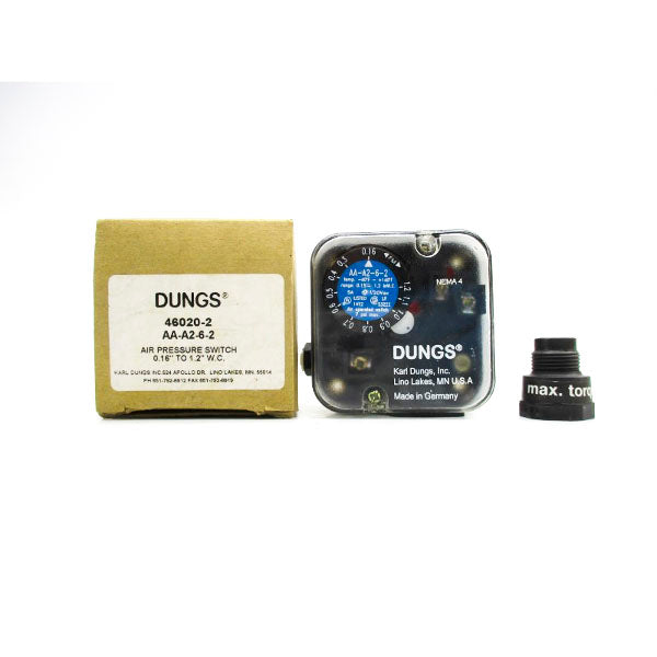 DUNGS AA-A2-6-2 46020-2 120VDC 5A 0.16-1.2"WC NSMP