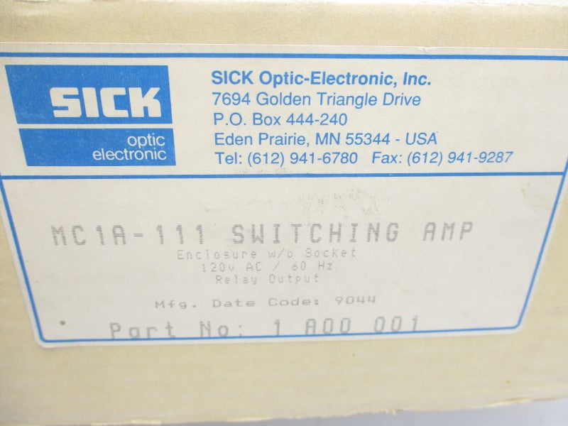 SICK MC1A-111 120VAC NSMP