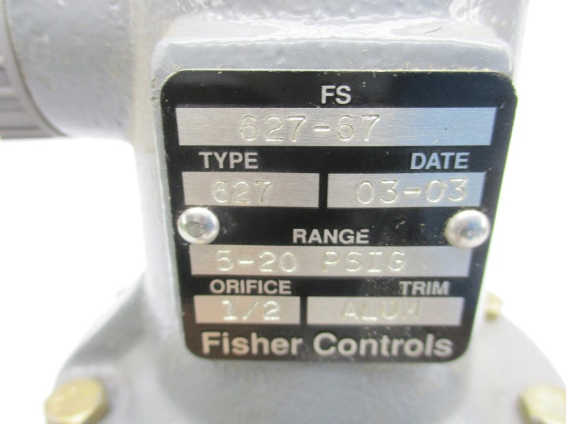 FISHER CONTROLS 627-67 5-20PSI 1/2" NSNP