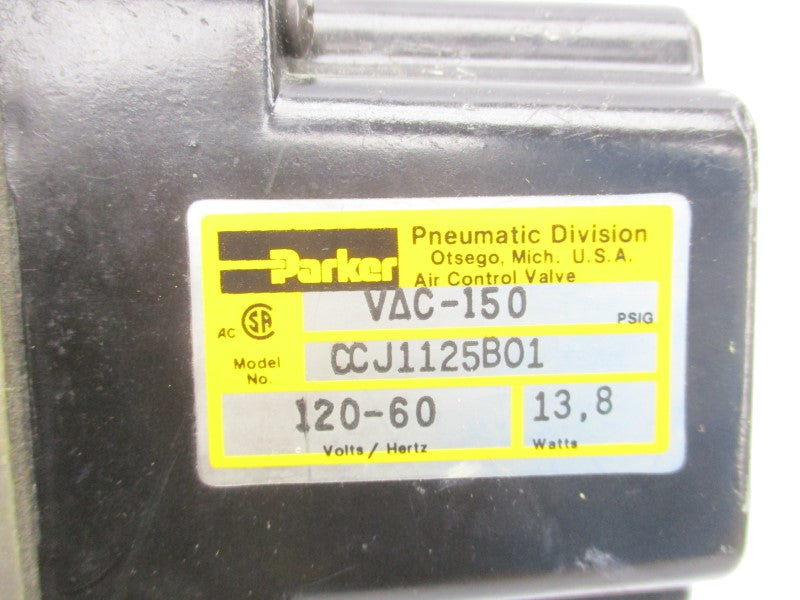 PARKER CCJ1125B01 120V 150PSI UNMP