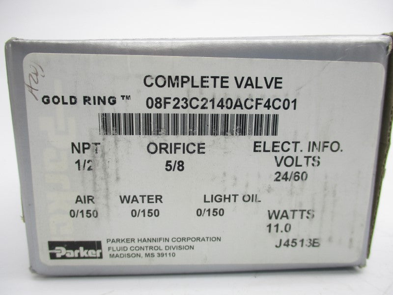PARKER 08F23C2140ACF4C01 24V 0-150PSI 1/2" NSMP
