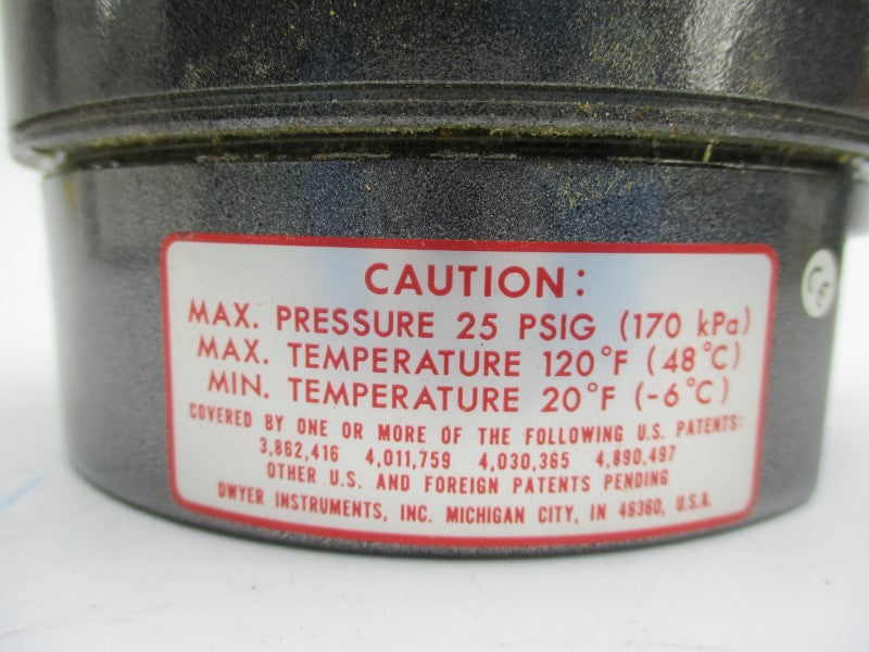 DWYER 605-11 25PSI .25-0-.25 NSNP