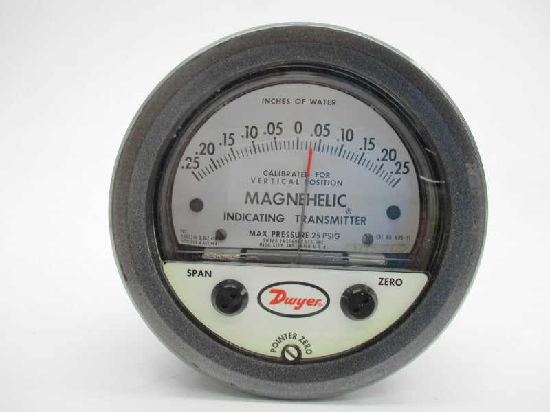 DWYER 605-11 25PSI .25-0-.25 NSNP