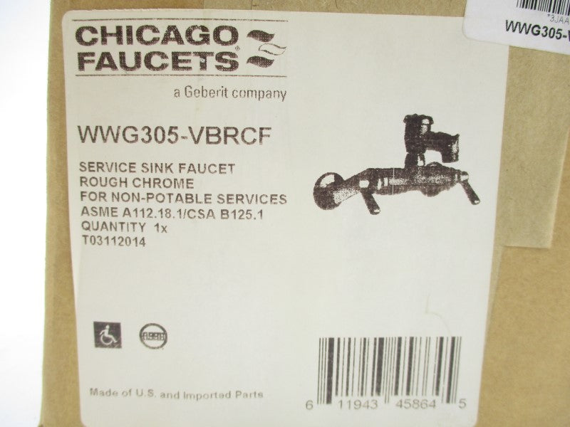 CHICAGO FAUCETS WWG305-VBRCF NSFS
