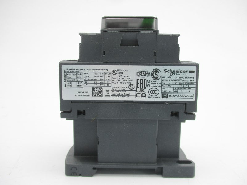 SCHNEIDER ELECTRIC LC1D18G7 120V 18A (BK) NSMP
