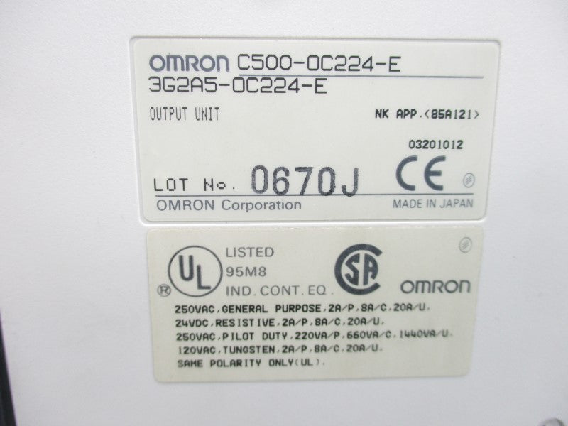 OMRON C500-OC224-E 3G2A5-OC224-E 250VAC 20A NSMP