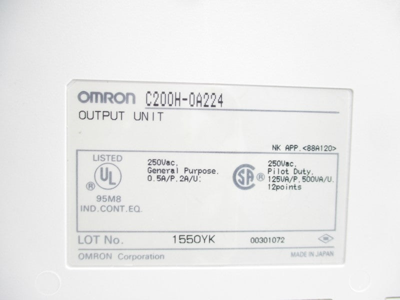 OMRON C200H-OA224 250VAC 0.5A NSMP