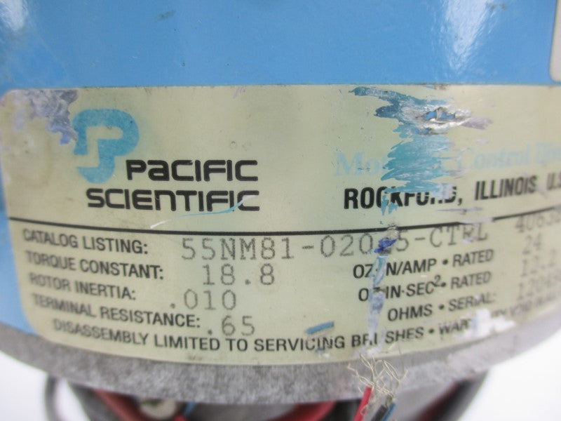 PACIFIC SCIENTIFIC 55NM81-020-5-CTRL 24V 12.2A UNMP