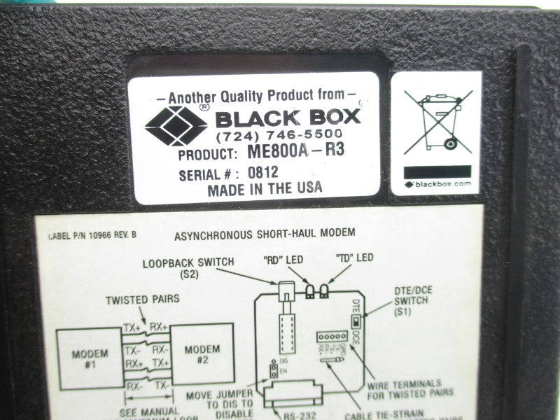 BLACK BOX ME800A-R3 UNMP