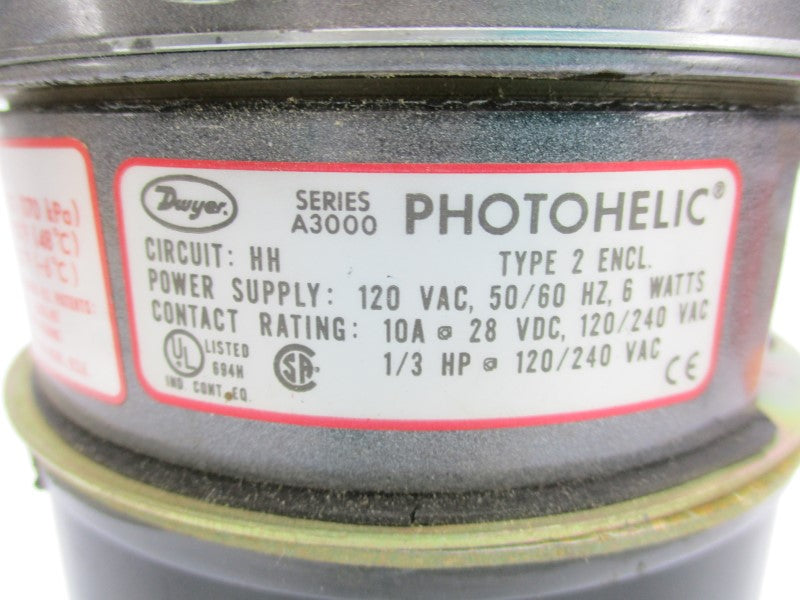 DWYER A3005C 120VAC 10A 25PSI 0-5 UNMP