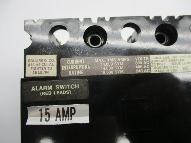 SQUARE D FAL32015 600VAC 15A UNMP