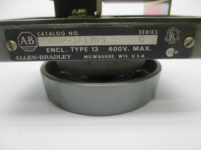 ALLEN BRADLEY 800P-1F1ZBS SER. C 600V (AS PICTURED) UNMP