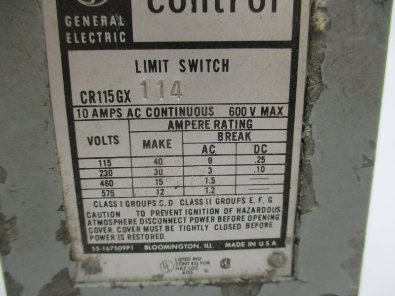 GENERAL ELECTRIC CR115GX114 600V 10A UNMP