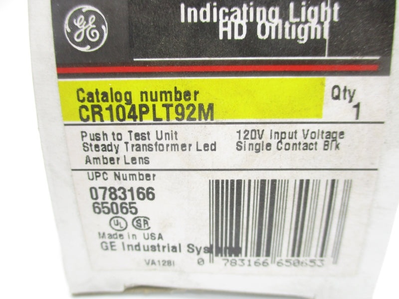 GENERAL ELECTRIC CR104PLT92M 120V NSMP