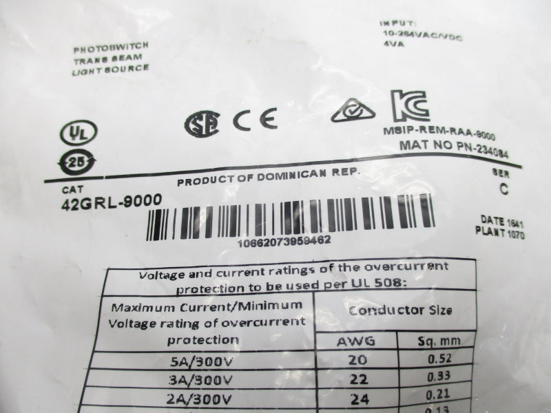 INDUSTRIAL SPARE PART 42GRL-9000 SER. C 10-264VAC/DC NSMP