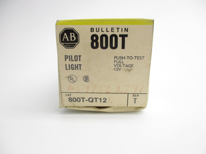 ALLEN BRADLEY 800T-QT12 SER. T 12V (BK/YL) NSMP